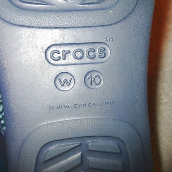 Crocs Monterey Diamante Sandals Size 10 Thong Platform Wedge Blue Flip Flops - Picture 10 of 11